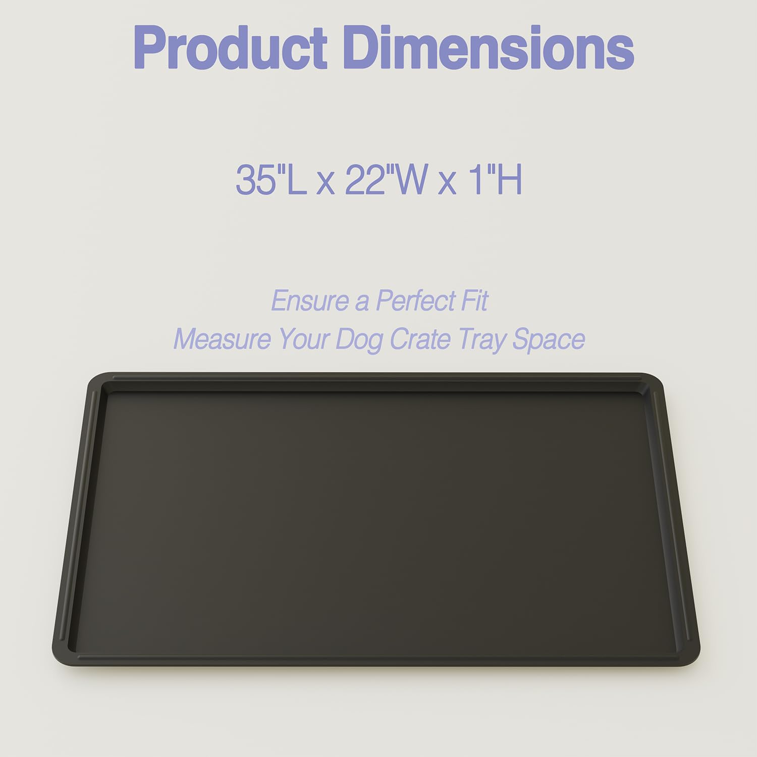 MOFBEAWK dog crate tray 35-inch use supports multi-pet clean setups