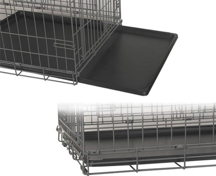 MOFBEAWK dog crate tray 35-inch demonstration shows potty-training convenience