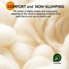 MOHAYA cotton cushion close-up conveys long-lasting softness for pampered pets.