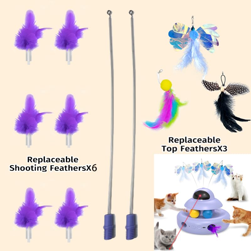 MOHAYA interactive cat toy ball feathers showing dynamic motion for chasing