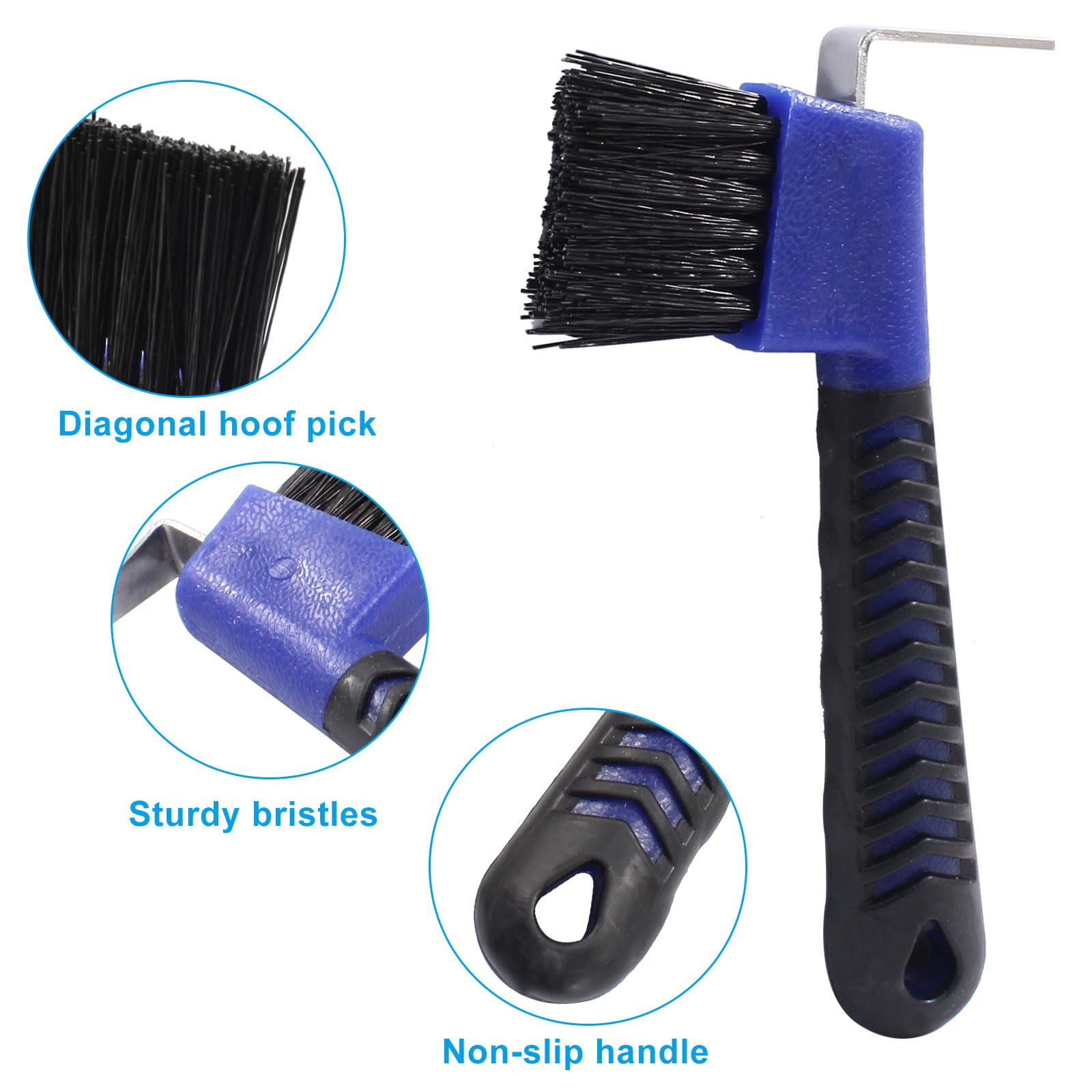 Moicstiy two-in-one brush head cleans hooves efficiently