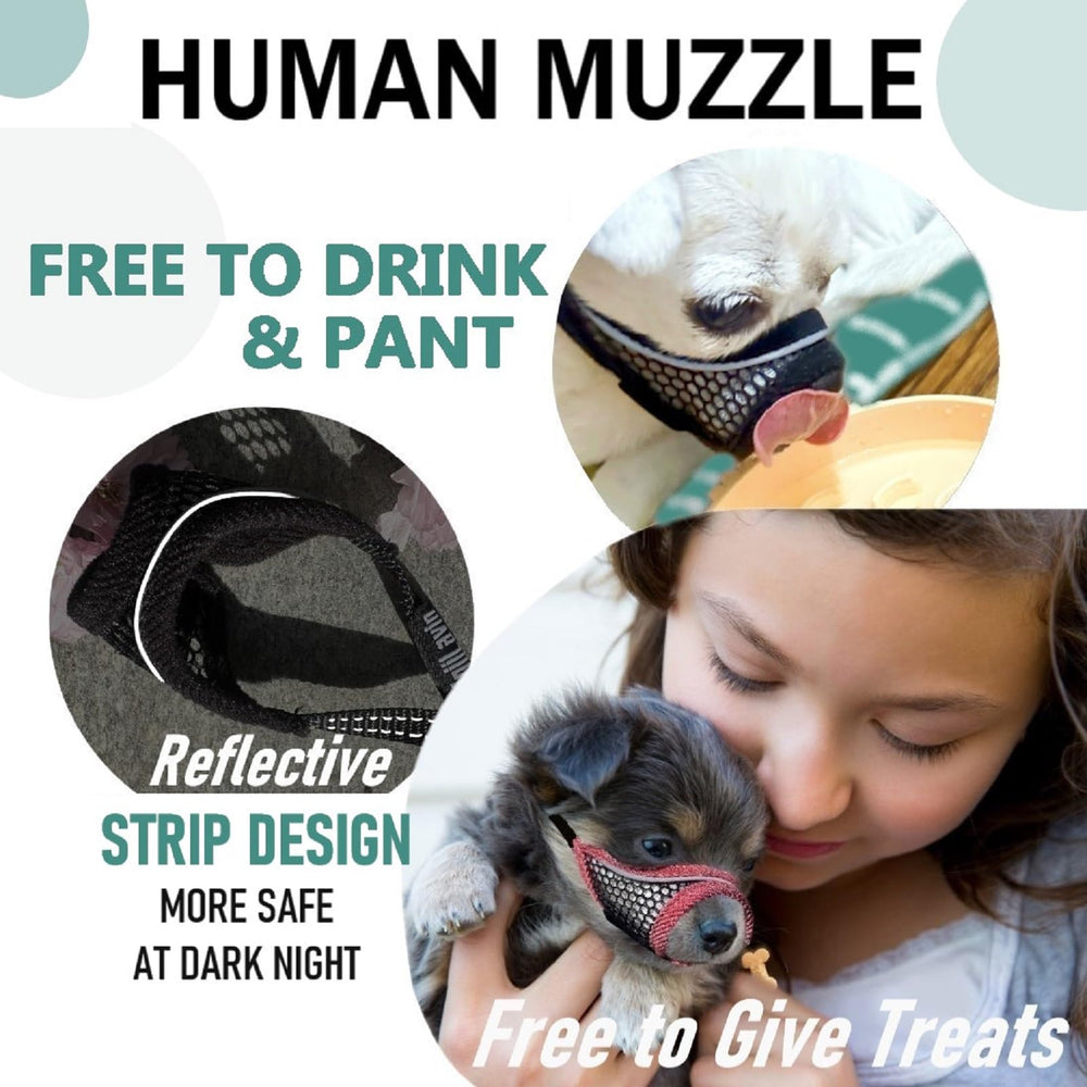 MoiiLavin muzzle features reflective straps and durable buckle for safety