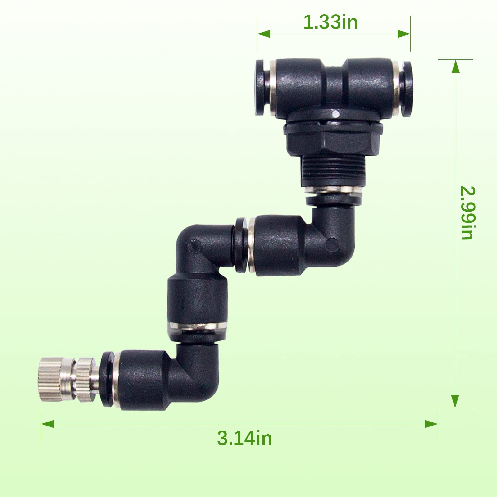 Moistenland misting tube 16ft 1/4in black for versatile layout.
