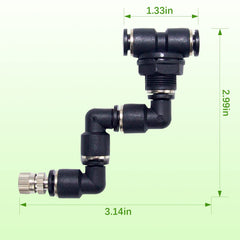 Moistenland misting tube 16ft 1/4in black for versatile layout.