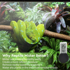 Moistenland reptile humidifier 360 rotation nozzles enabling full terrarium coverage