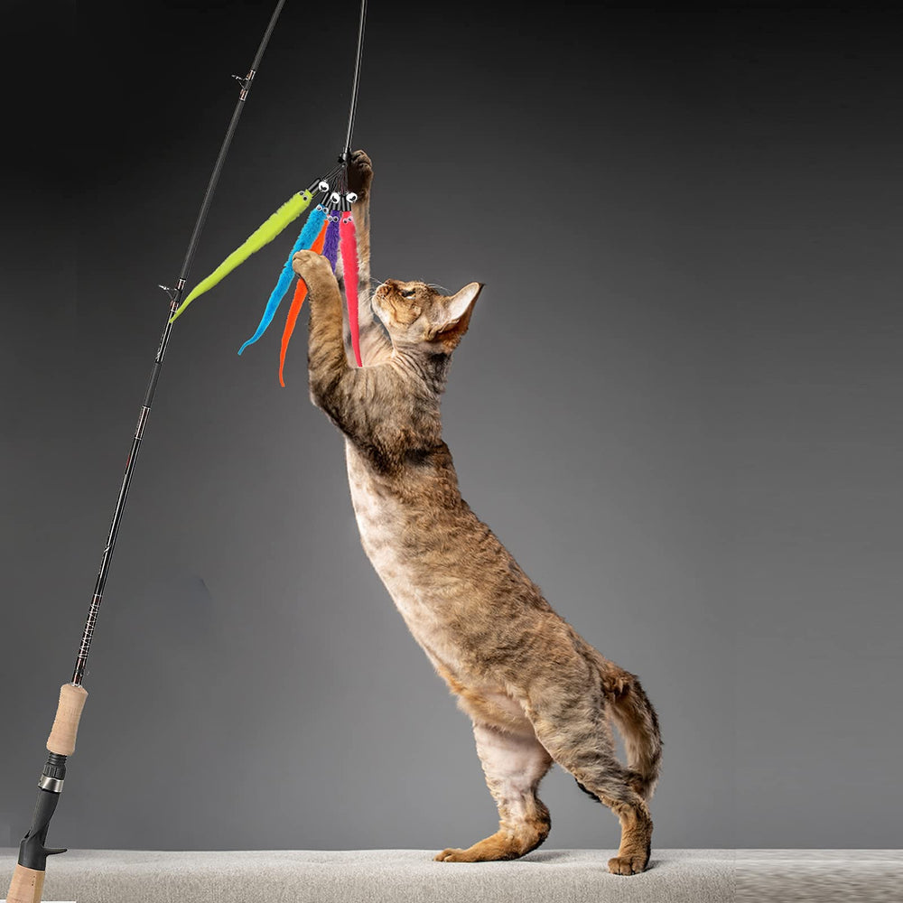 Molain cat wand refill worm-bell orange sparks curiosity with vivid color variety.
