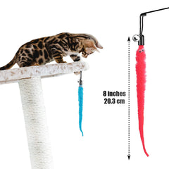Molain cat wand refill worm-bell pink sparks playful hunting during interactive sessions.
