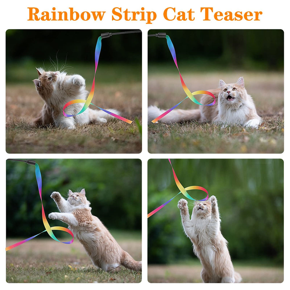 Molain cat wand 60cm string extends reach for dynamic swats.