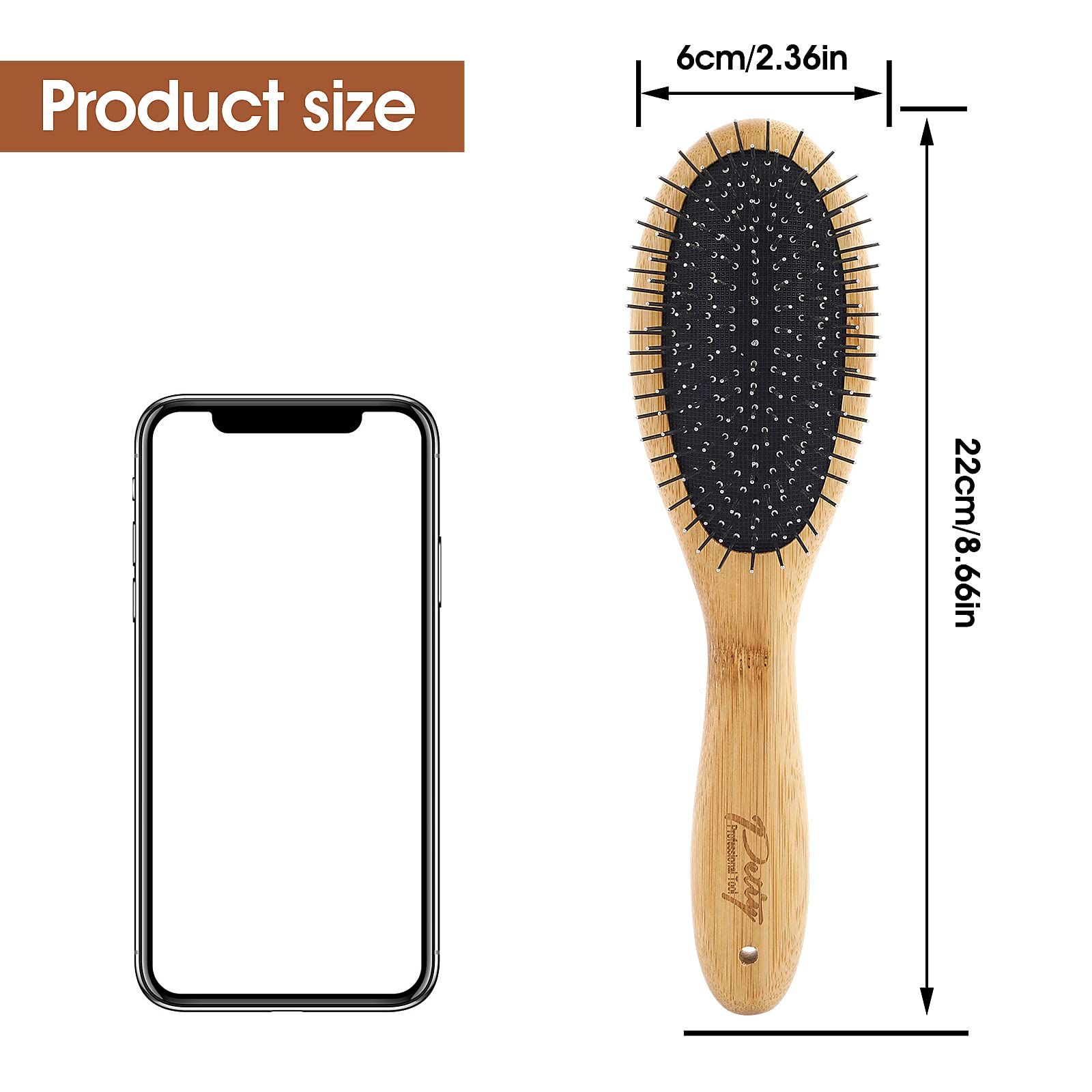 Molain ergonomic handle offers comfortable grip during extended brushing.