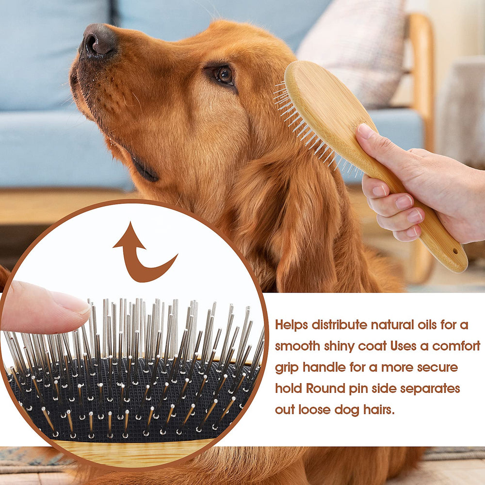 Molain brush untangles long hair and prevents mats for a calmer grooming routine.