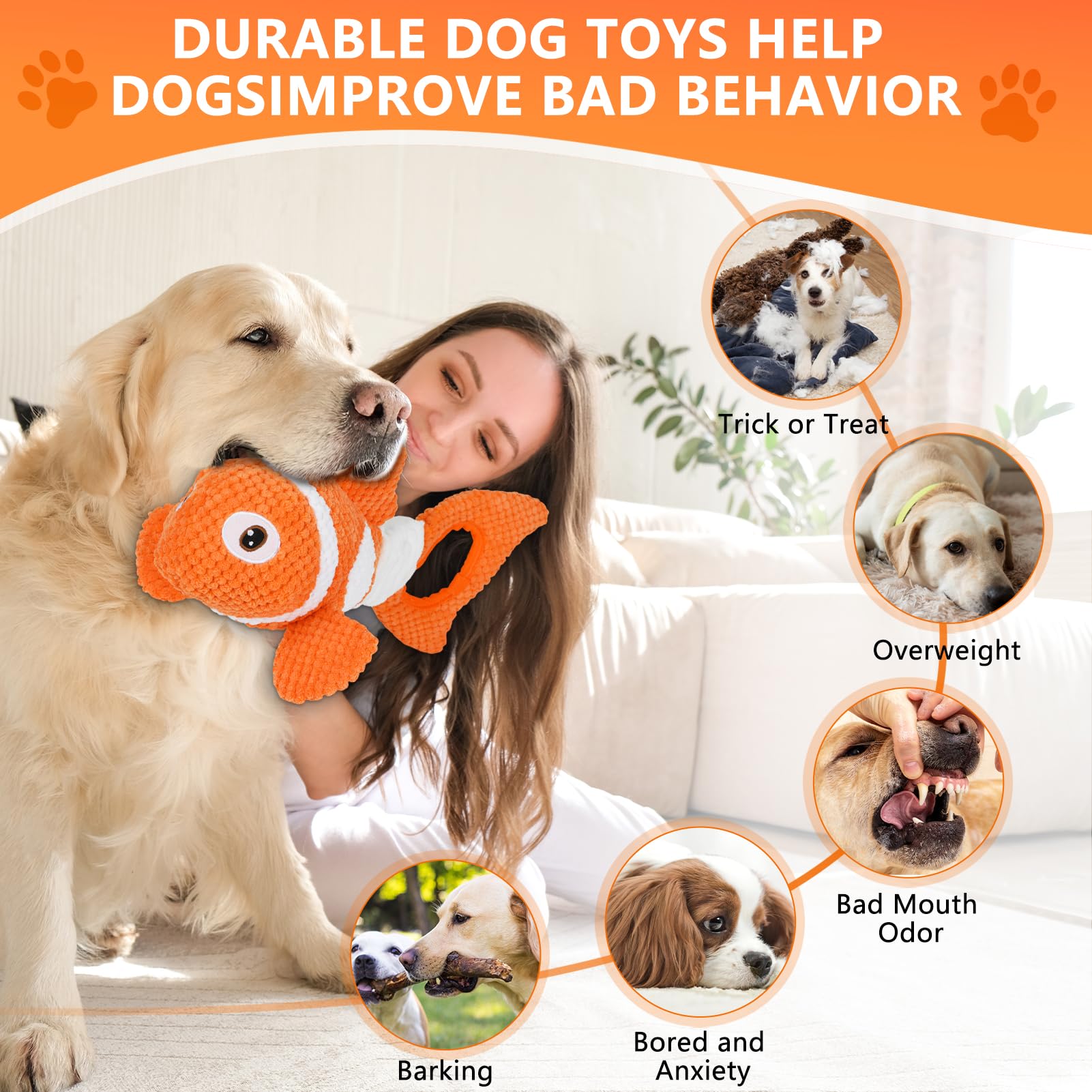 Molantaule interactive plush toy supports fetch and training both indoors and outdoors.
