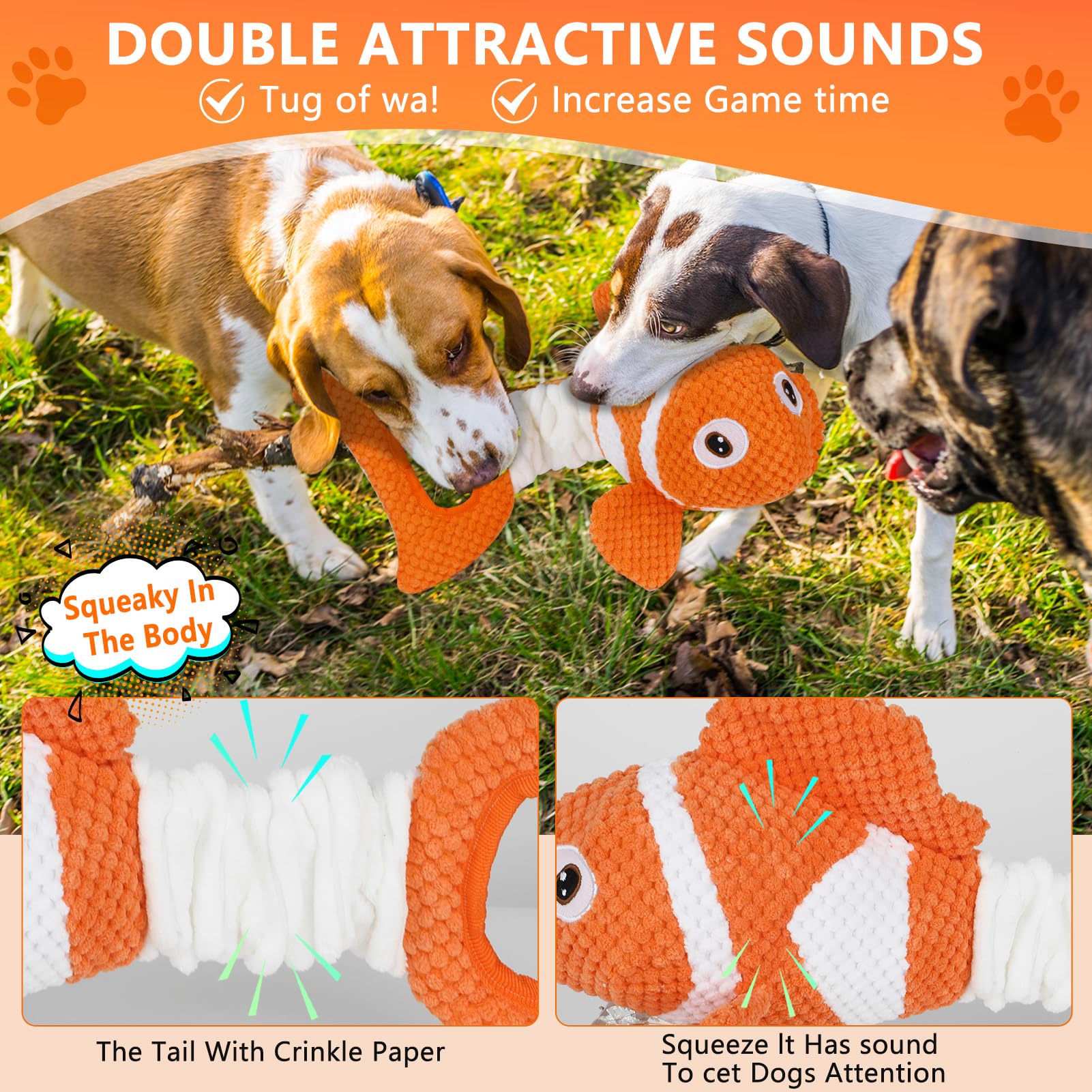 Molantaule machine-washable dog toy for easy cleanup after outdoor adventures.