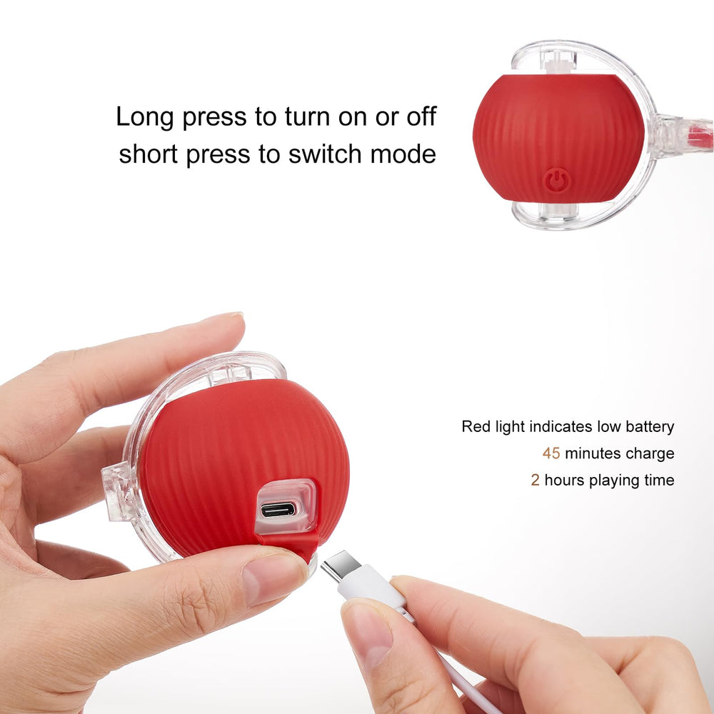 molxiobul Interactive Toy Ball charging-port enables quick top-ups for longer play sessions