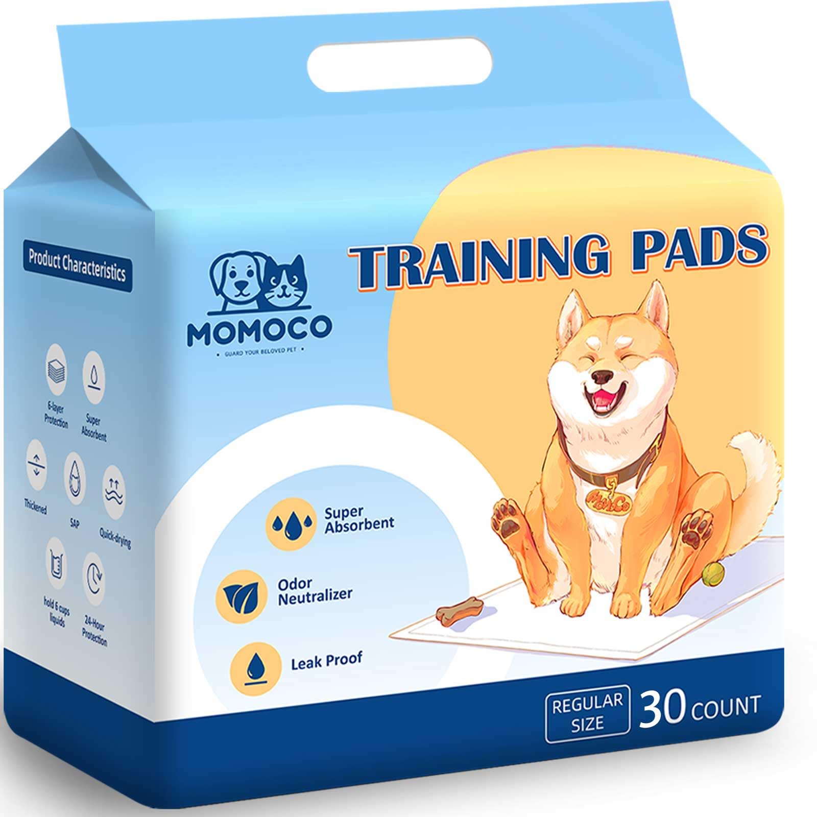 MoMoCo Potty Pads 22x22 pack for training and mess control.