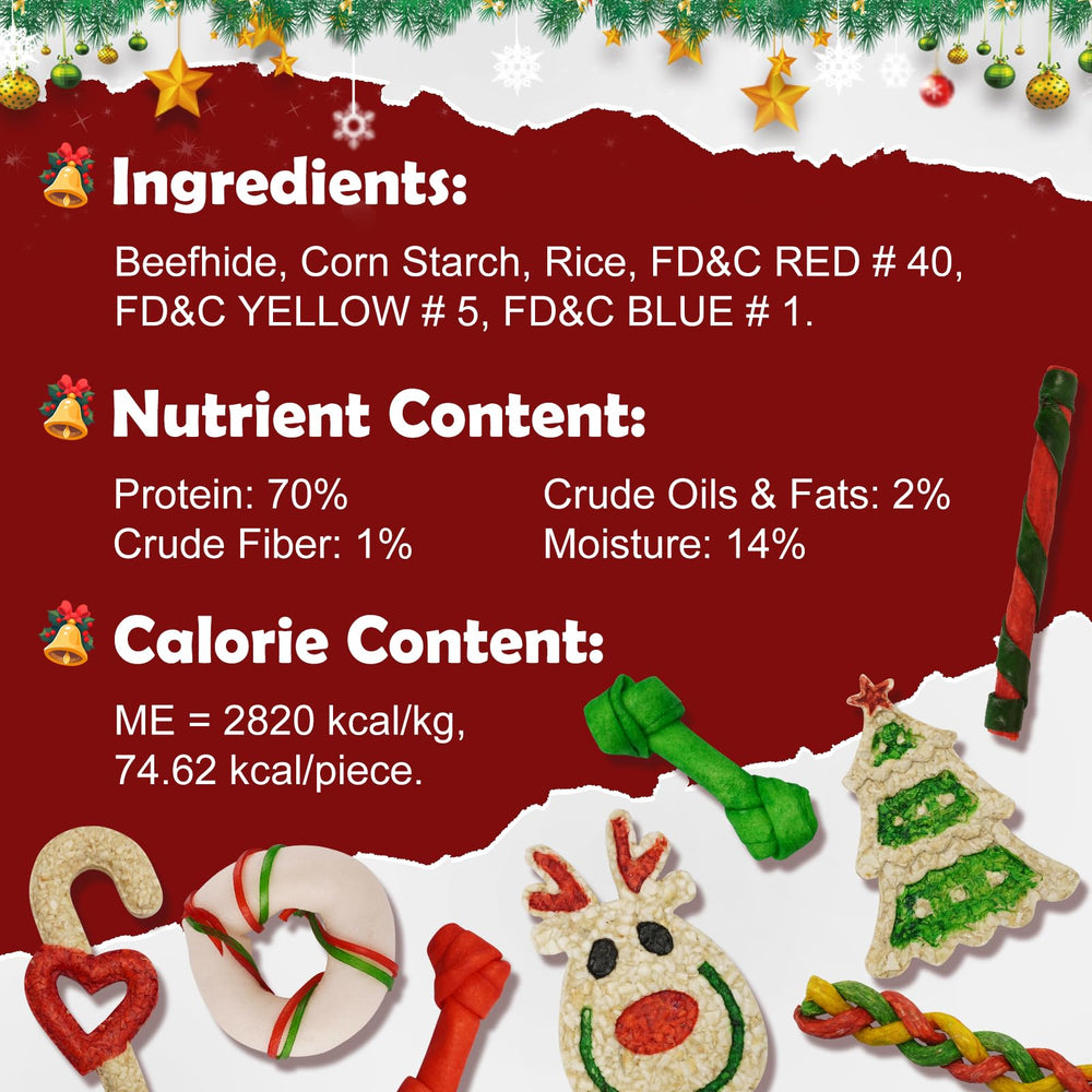 MON2SUN packaging shows Christmas treats variety for dogs