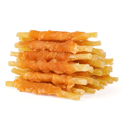 MON2SUN bocadillos envueltos de pollo y bacalao, textura suave para perros pequeños.