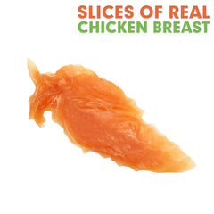 MON2SUN chicken jerky slices image reveals easy-to-chew texture for training rewards