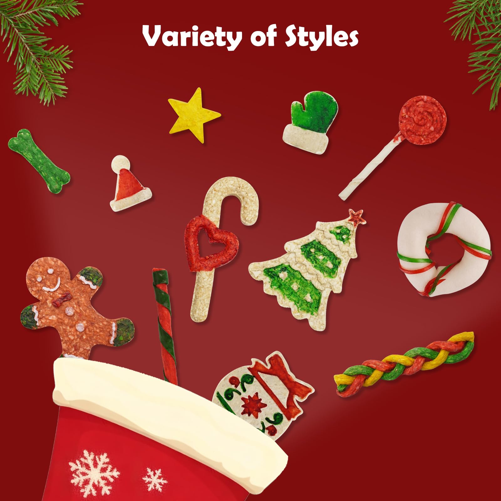 MON2SUN munchy tree treat in festive selection for small breeds