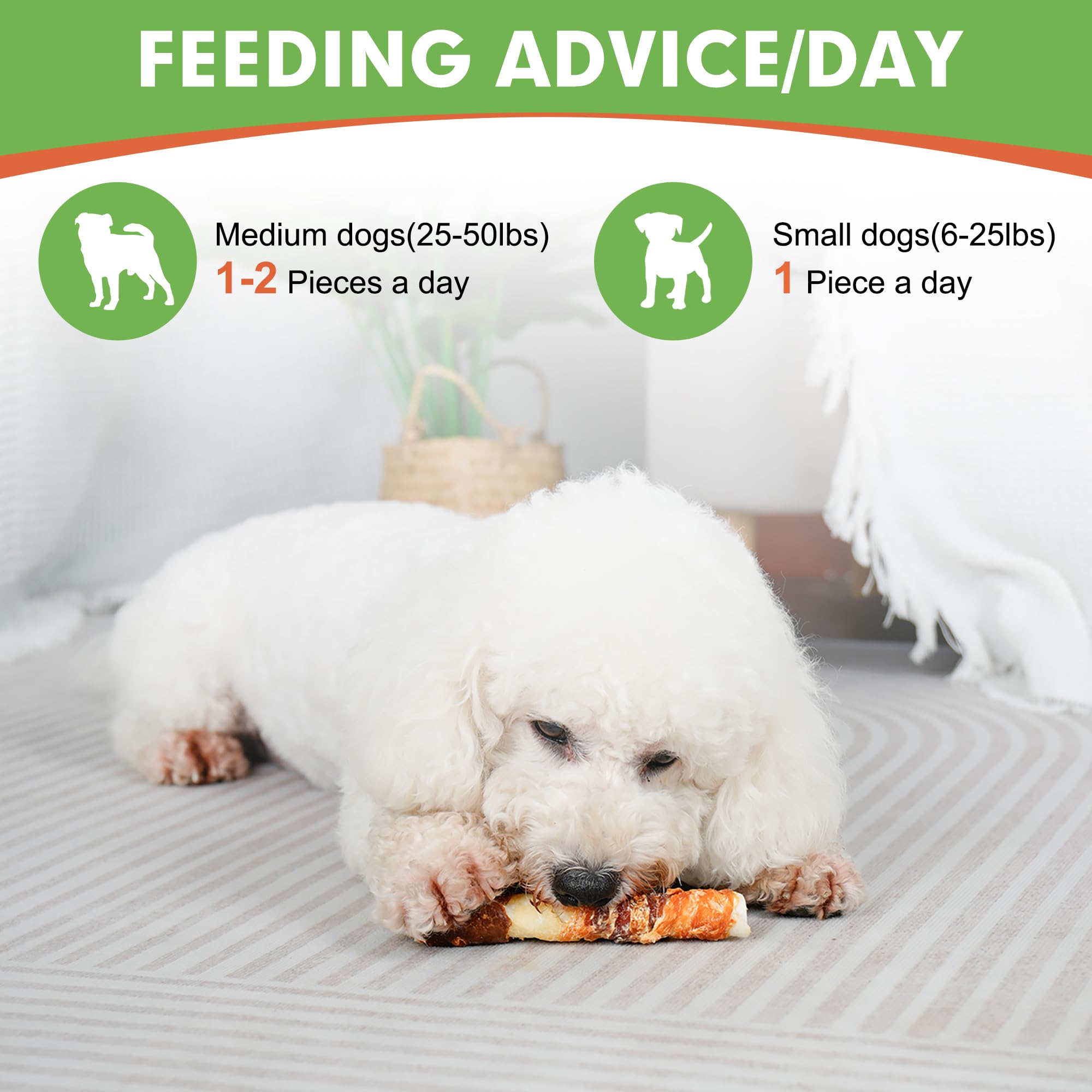 MON2SUN chew texture close-up shows durable rawhide surface for long-lasting bites.