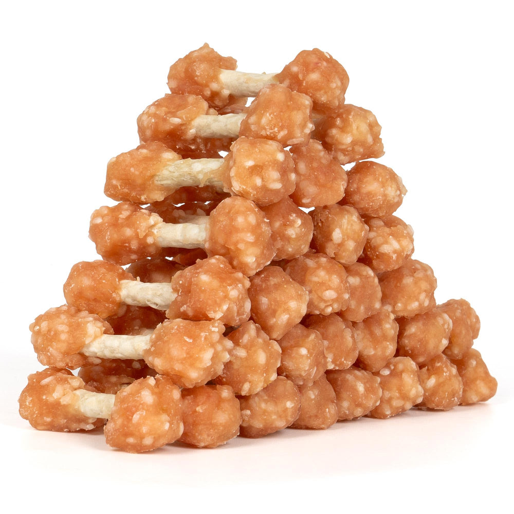 MON2SUN Dog Treats 16oz container with chicken dumbbells boosts small-dog training rewards