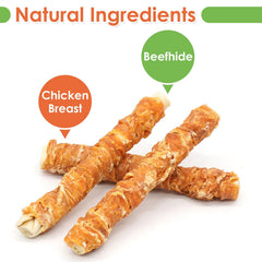 MON2SUN dog treats long-lasting-chew action shot — keeps dogs engaged and reduces boredom.