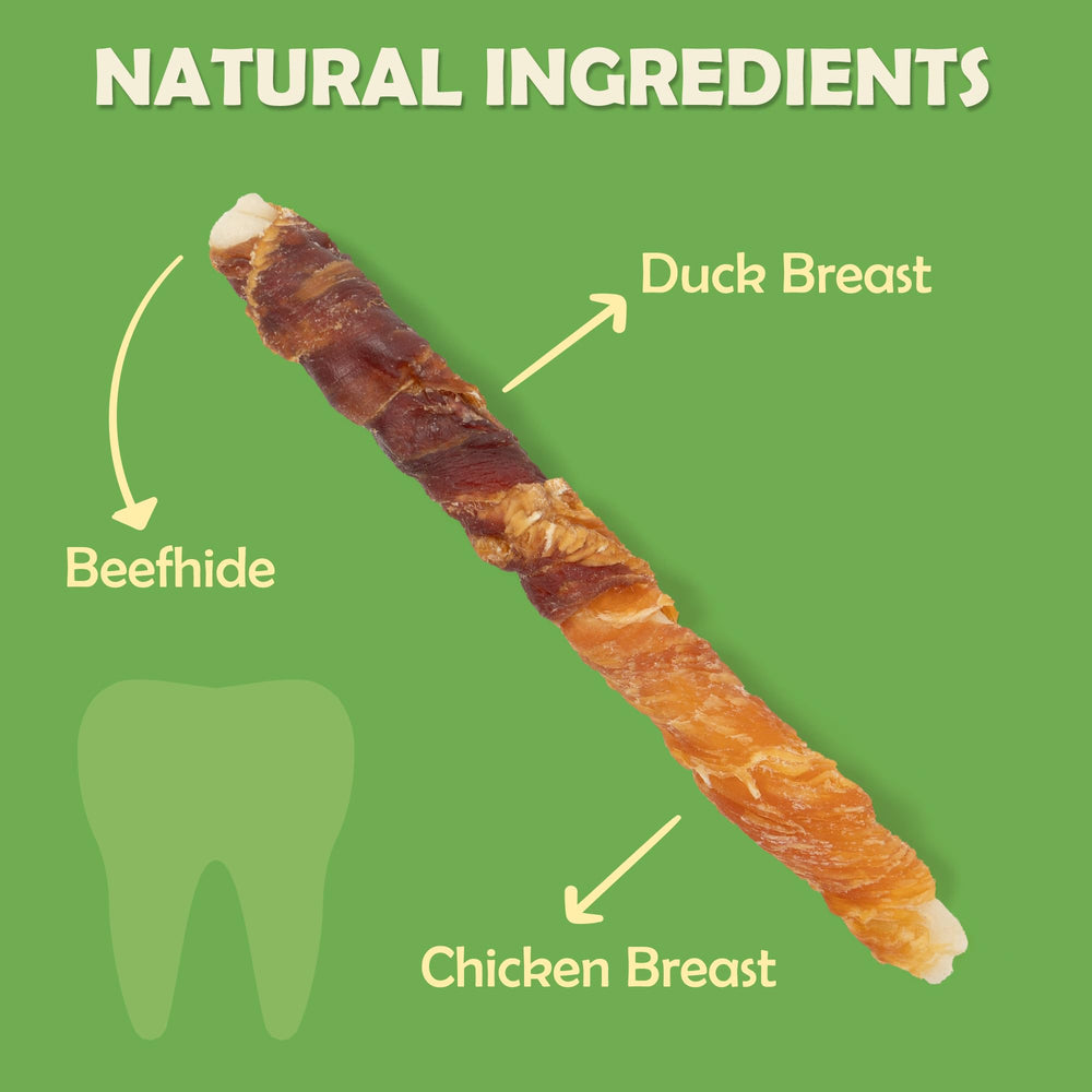 MON2SUN small-dog chewing action—sturdy sticks for satisfying bites