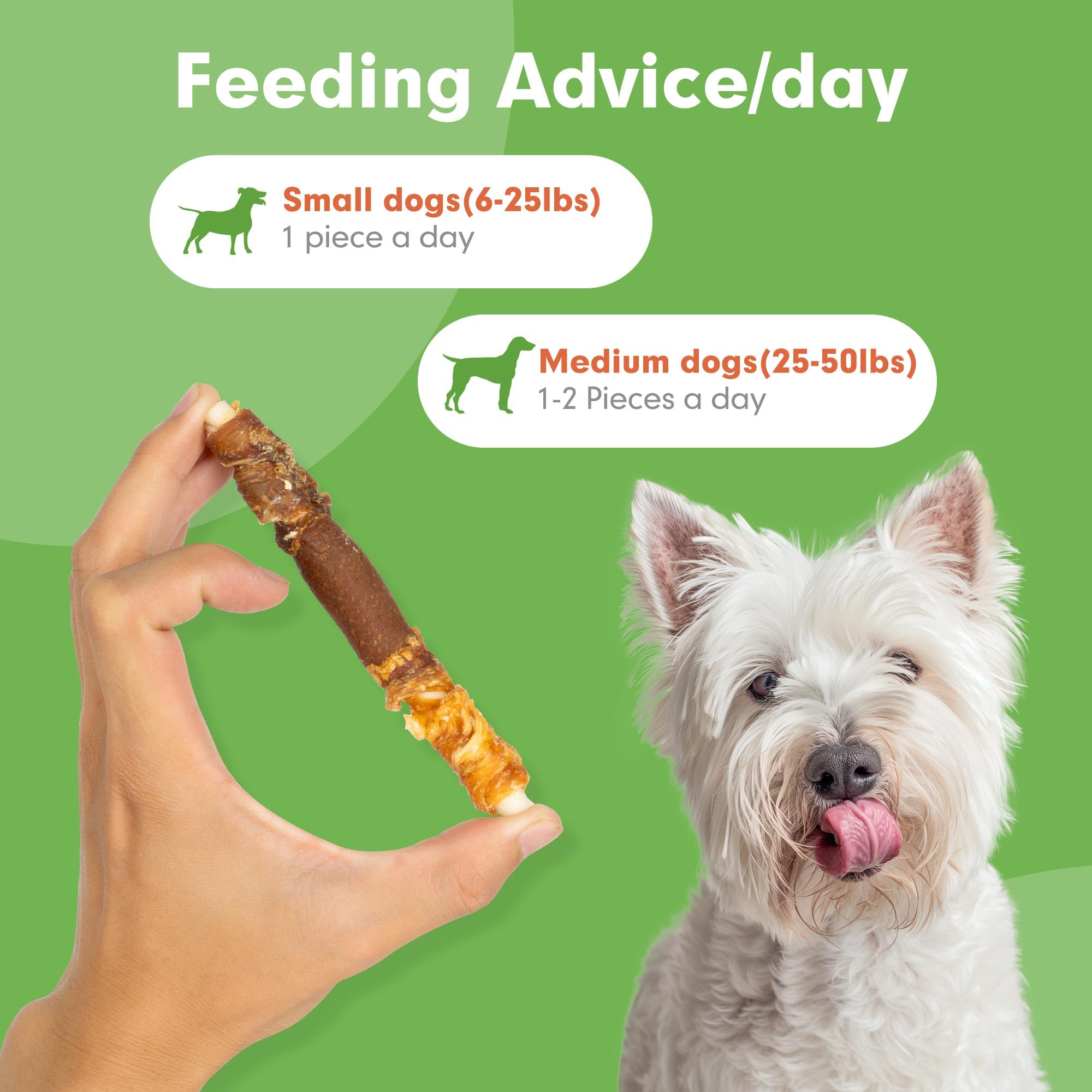 MON2SUN 5-inch sticks served as a tasty snack between meals for small and medium dogs