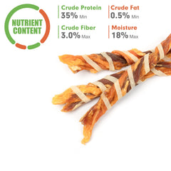 MON2SUN jerky twist sticks back label, highlighting value and 30-count packaging for economical snacking.