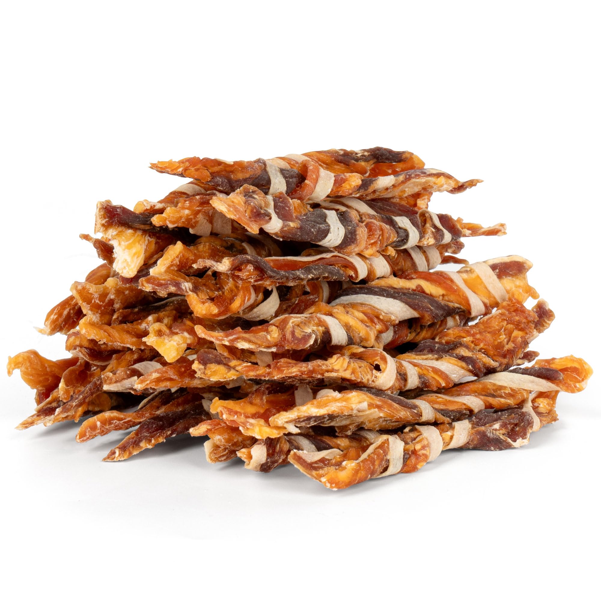 MON2SUN dog treats triple-flavor jerky twist sticks pack front, ideal reward during training for small dogs.