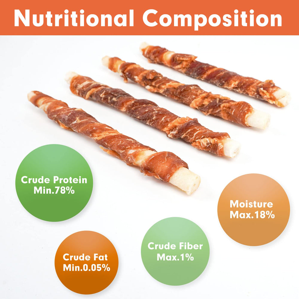 MON2SUN duck-wrapped rawhide 5inch dental-health treat promotes chewing enjoyment for dogs.