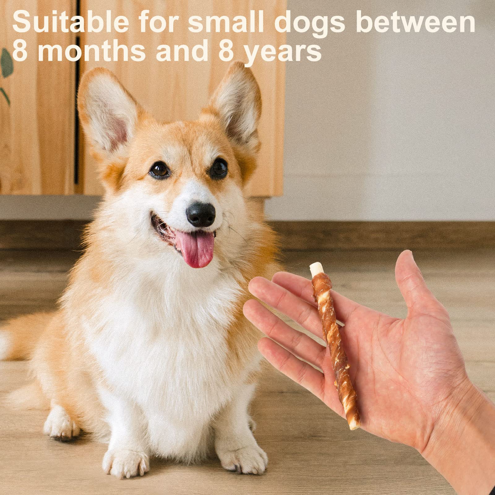 MON2SUN duck-wrapped rawhide 5inch healthy-chew for training rewards.