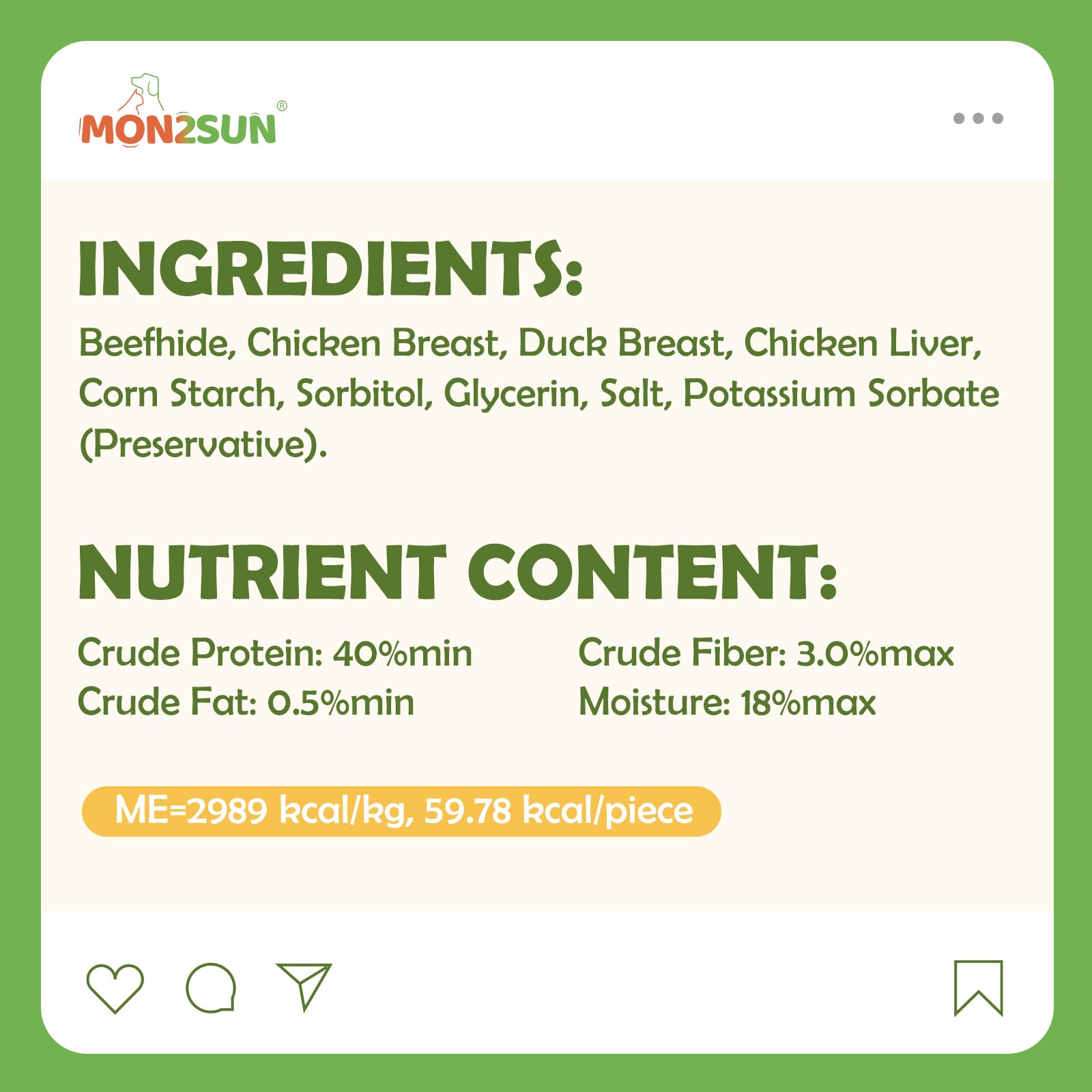MON2SUN empaque práctico que mantiene la frescura del snack.