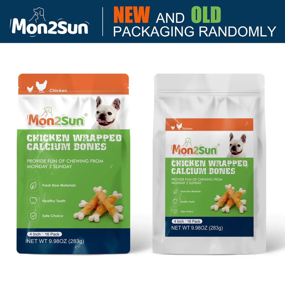 MON2SUN 10oz box with 16 count chews for easy daily rewards.