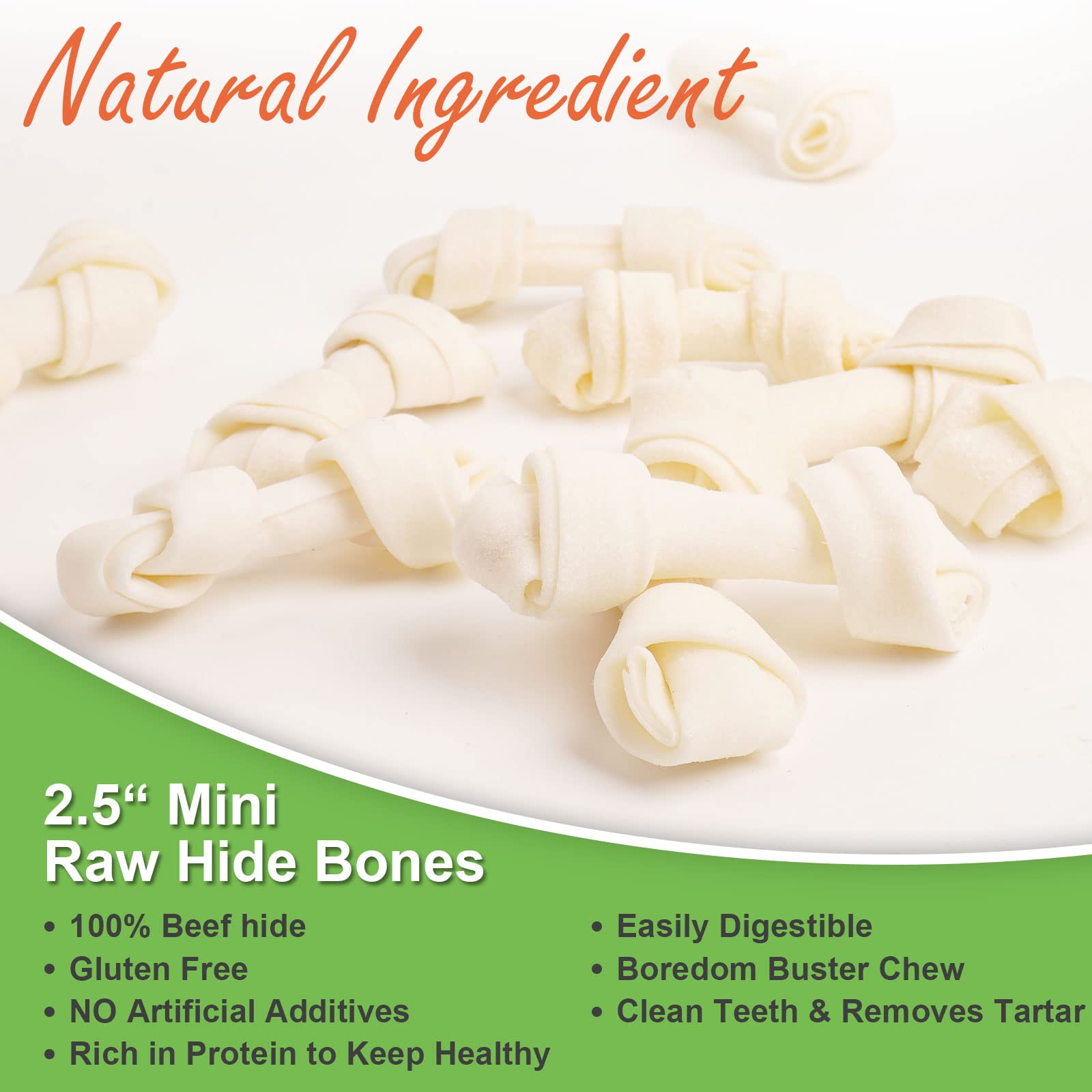 MON2SUN puppy-friendly rawhide chews support enjoyable playtime and dental-friendly chewing.