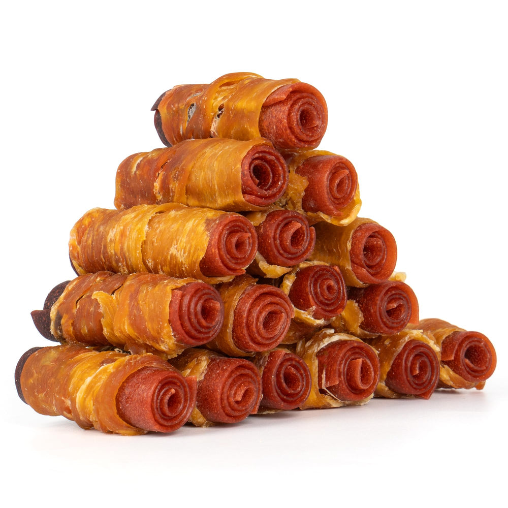 MON2SUN rawhide-free treats in a packfront, ideal bite-sized rewards for small dogs.