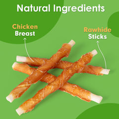 MON2SUN rawhide-wrapped chicken breast chew highlight protein-rich bite