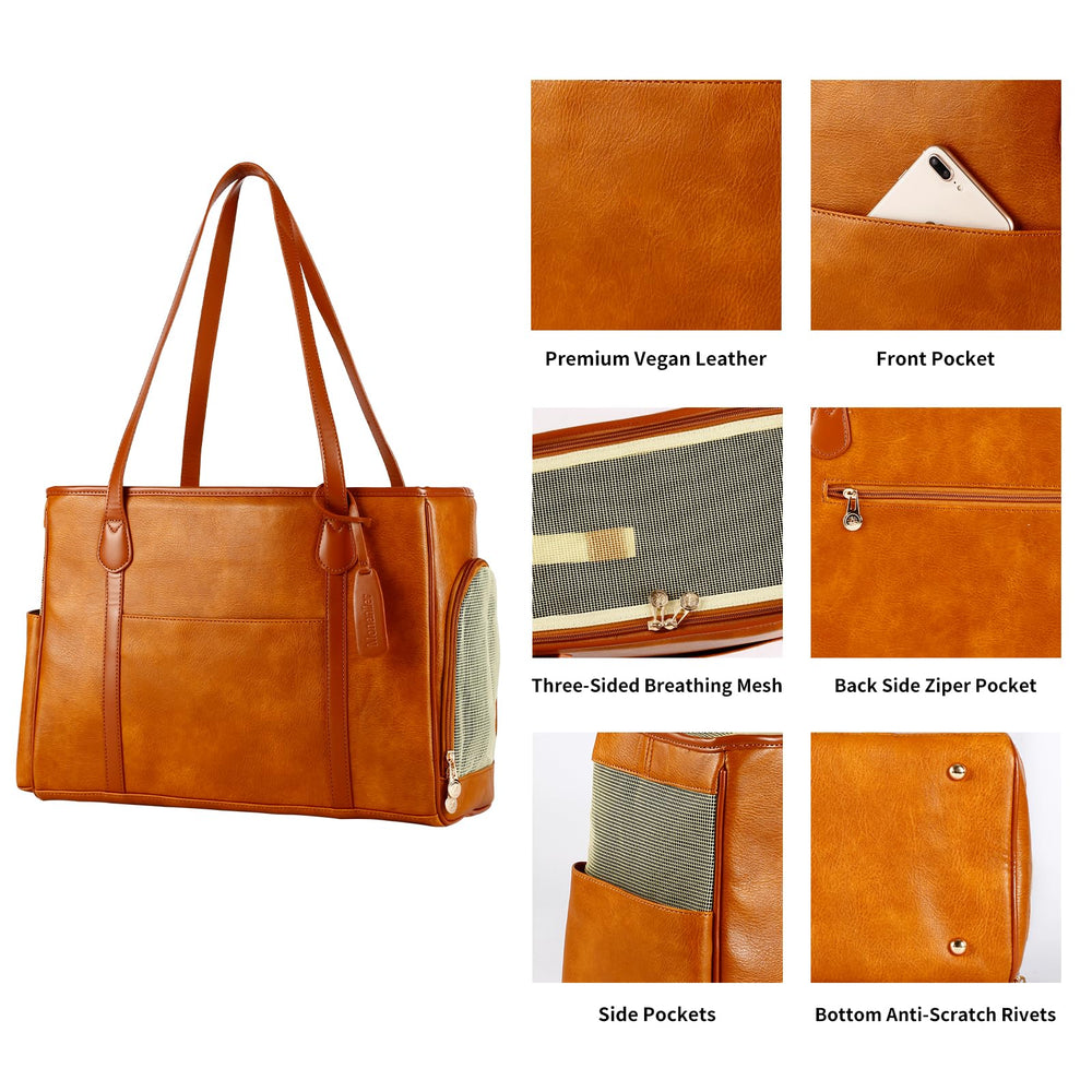 Monanller airline-approved carrier with breathable mesh for safe travel.