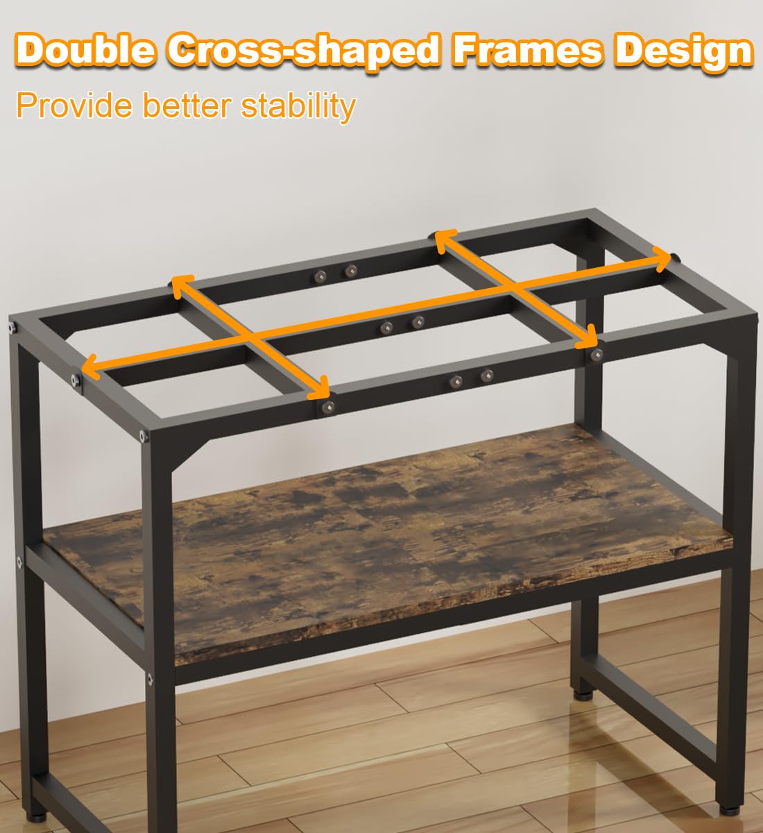 Mondazie adjustable non-slip feet keep the stand stable on uneven floors