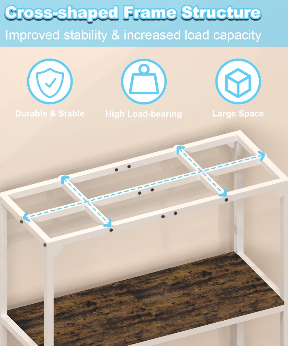Mondazie two-tier storage shelf closeup demonstrates practical organization for tools and accessories