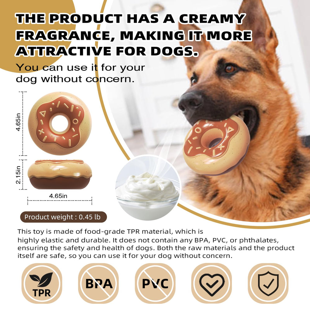 Monotre donut chew toy elastic TPR durability supports aggressive chewers during long sessions