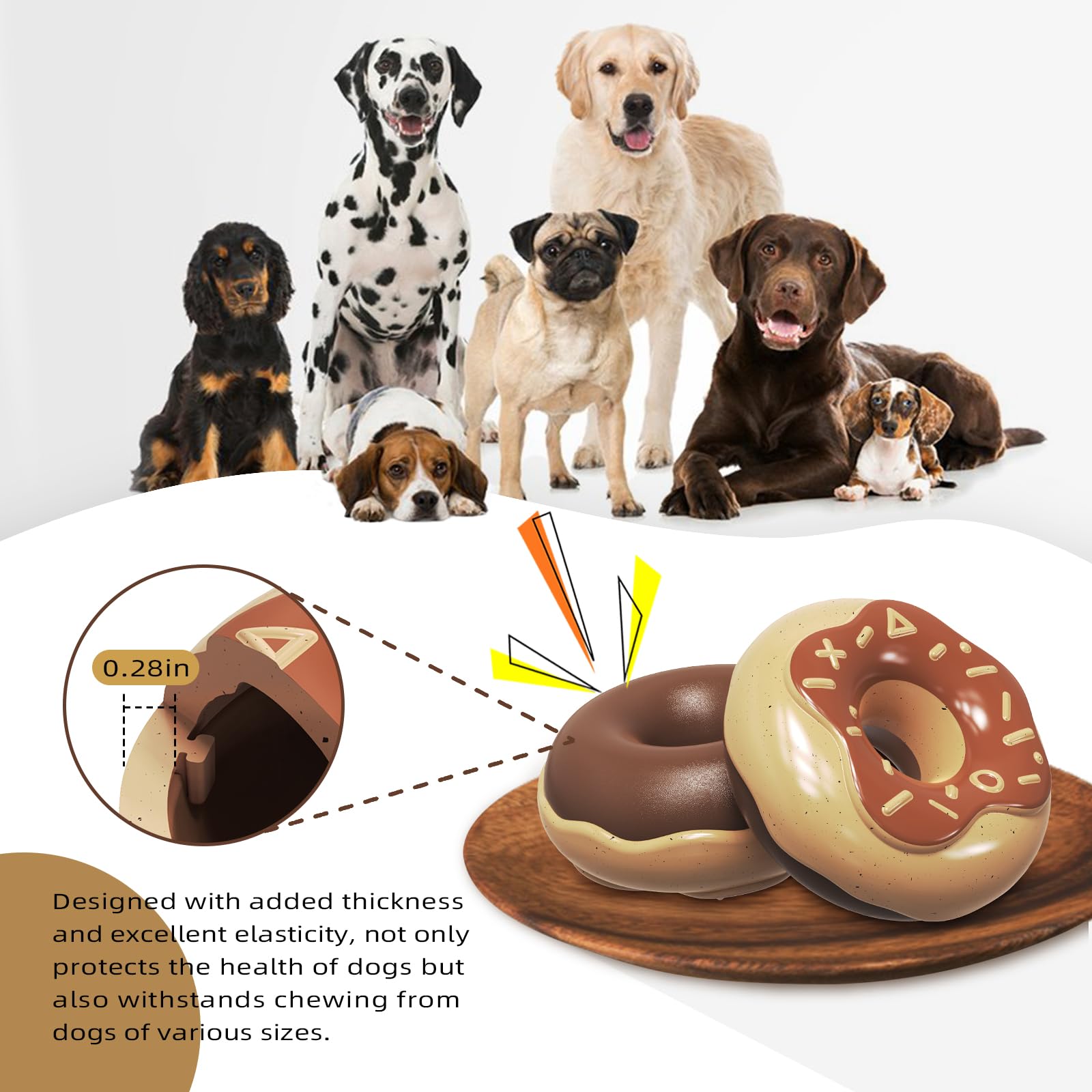 Monotre donut chew toy suits small to large breeds with size-appropriate durability