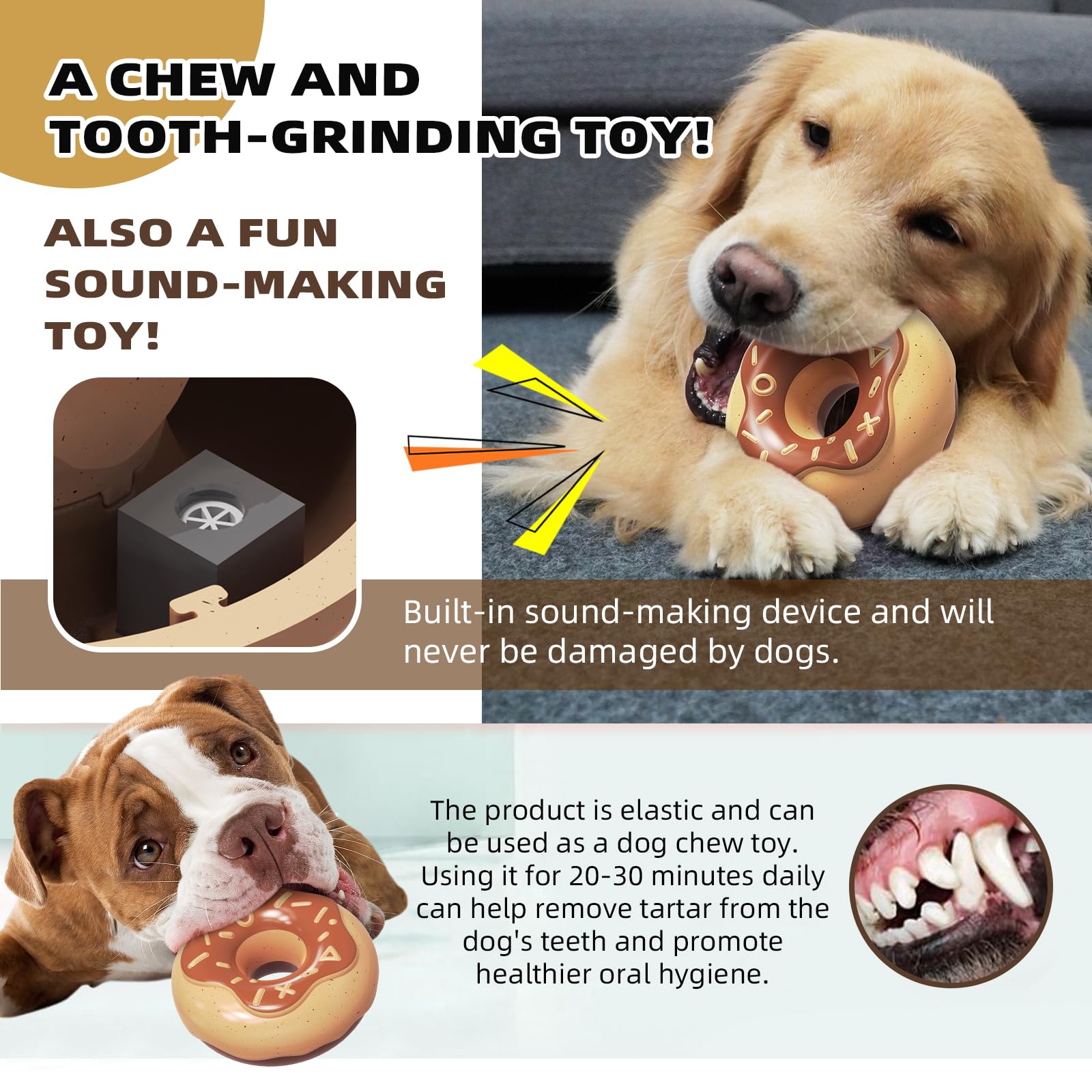 Monotre safe BPA-free donut toy ensures safe chewing without harmful chemicals