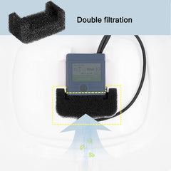 Monsin 8-pack cat fountain sponge set demonstrates filtration for clearer water