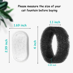 Monsin cat fountain sponge filter shows pre-filter sponge for cleaner water