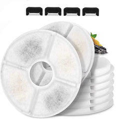 Monsin cat water fountain filters pack-8 improves taste for pets.