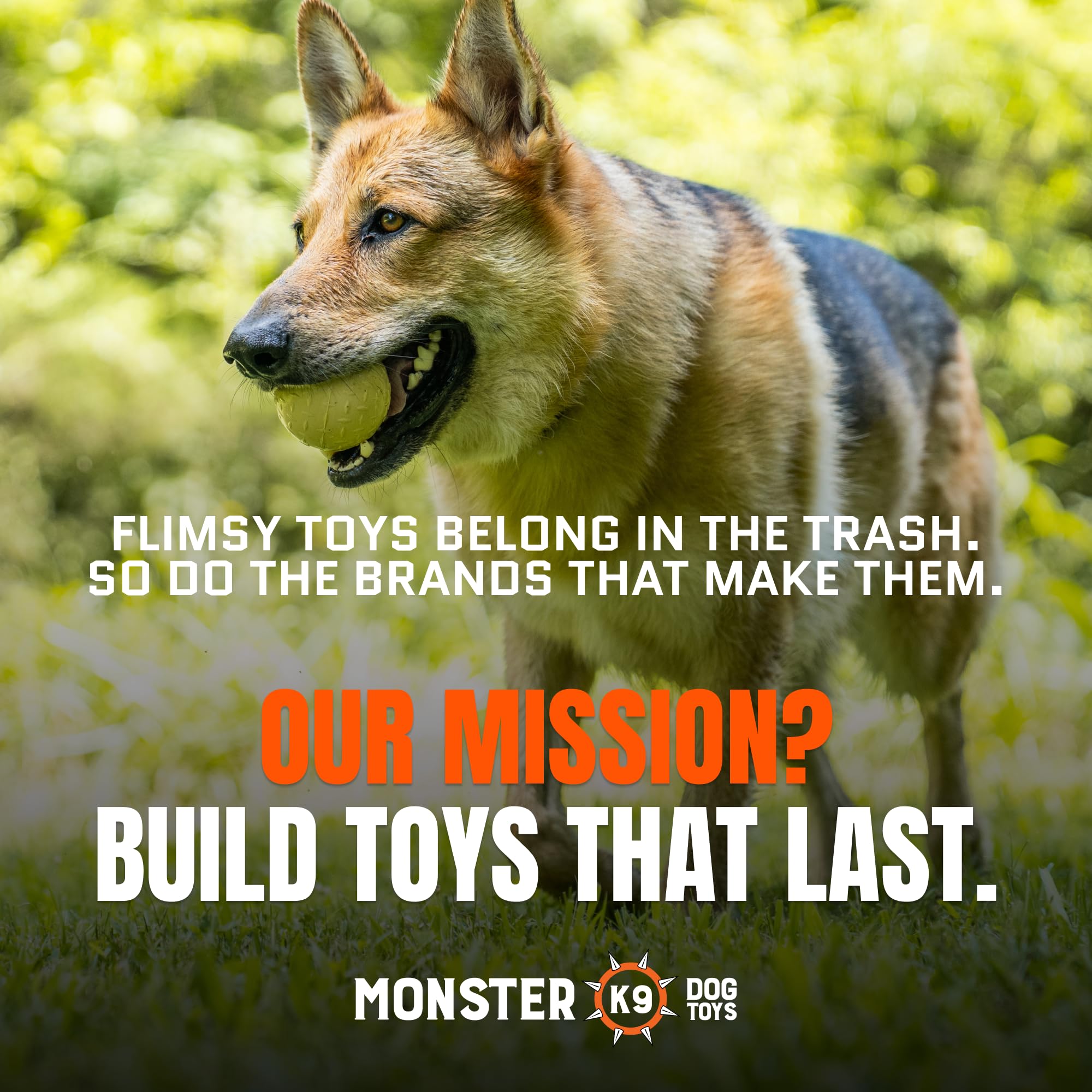 Monster K9 Indestructible Ball dishwasher-safe surface for easy cleaning
