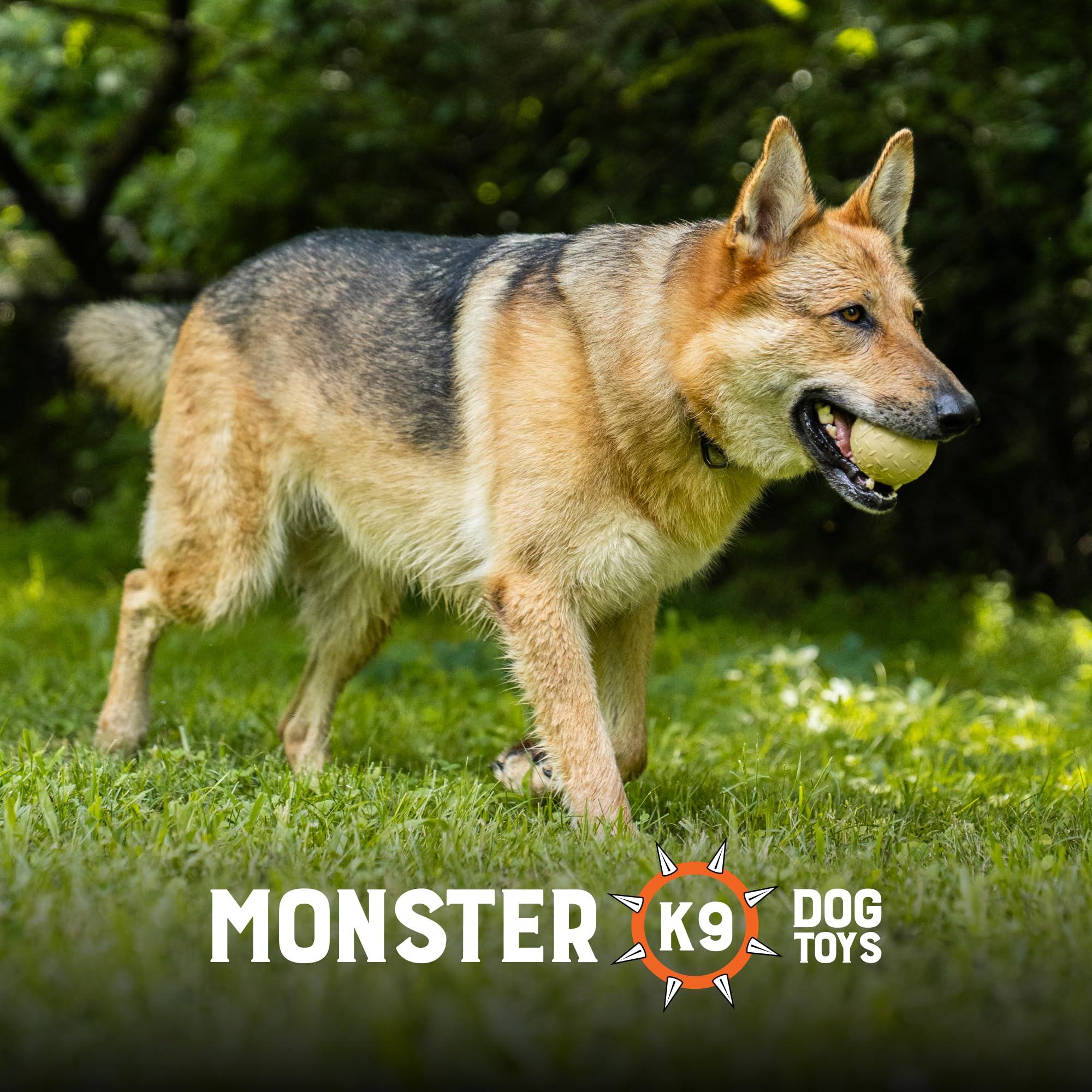 Monster K9 Indestructible Ball textured surface highlighting safe material