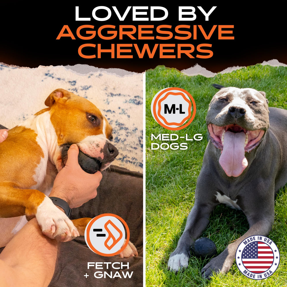 Monster K9 Indestructible Dog Ball used by a K9 handler, trusted by police and military