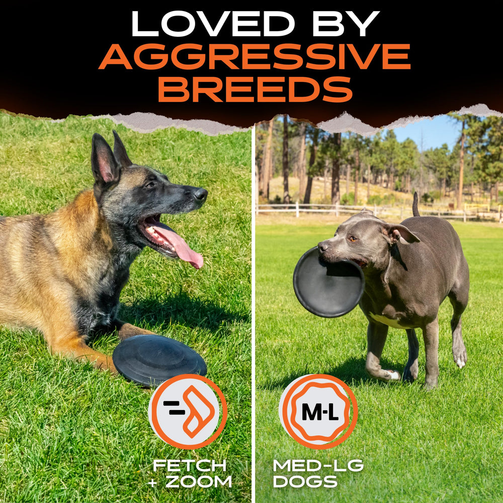 Monster K9 Indestructible Flying Disc USA-made label highlights local craftsmanship