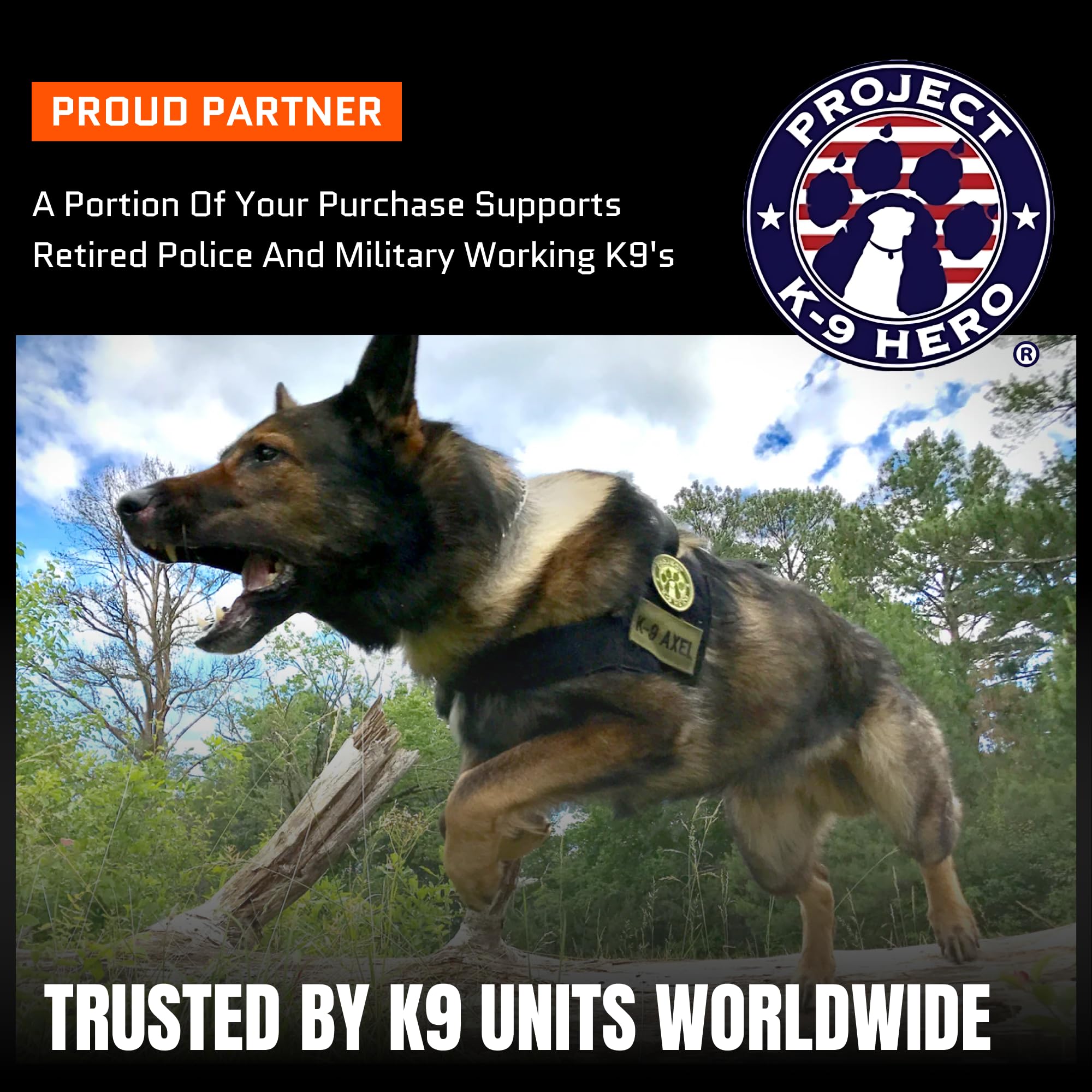 Monster K9 Indestructible Natural Series Chew Stick used by police and military dogs worldwide